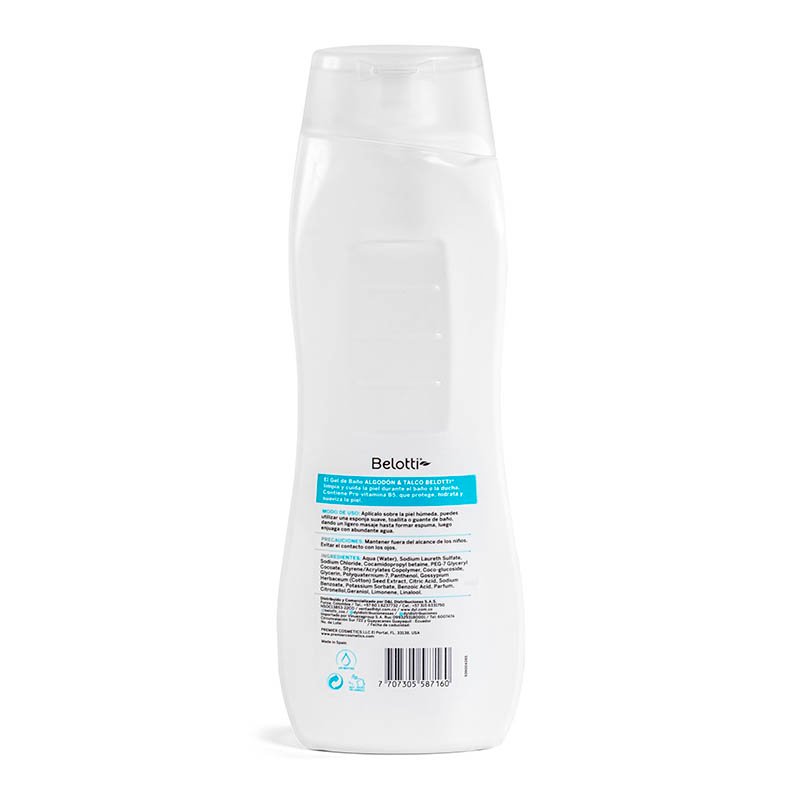 Belotti Gel de Baño Algodón y Talco x 750ml - Image 3