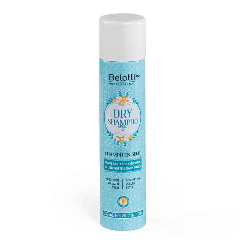 Shampoo en Seco Para Cabellos Oscuros y Castaños Belotti 339mL