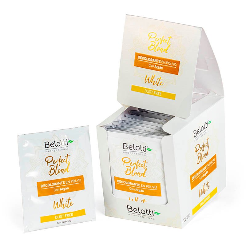 Decolorante en Polvo – Perfect Blond 50gr con Argan Belotti Caja x 12 sobres