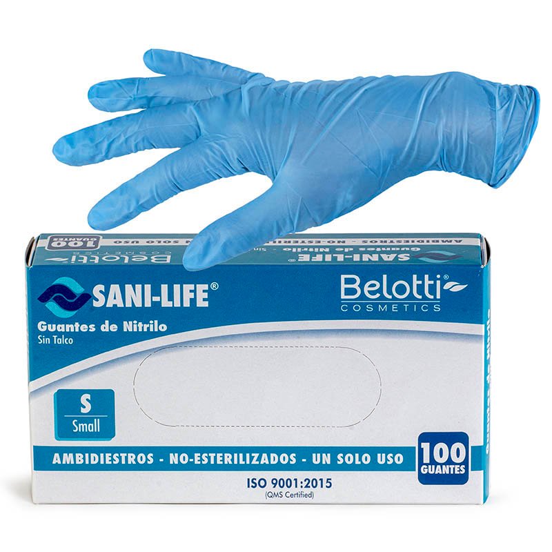 Belotti Caja de 100 Guantes de Nitrilo Azules