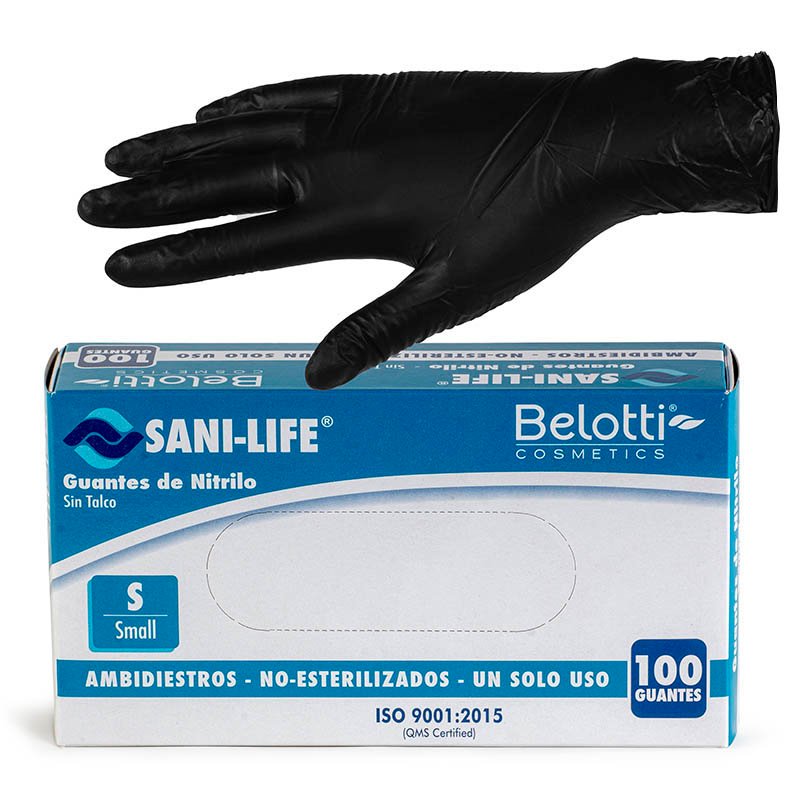 Belotti Caja de 100 Guantes de Nitrilo Negros