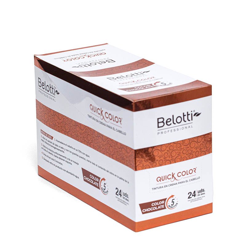 Belotti Quick Color Tintura En Crema - Caja de 24 Unidades – Chocolate