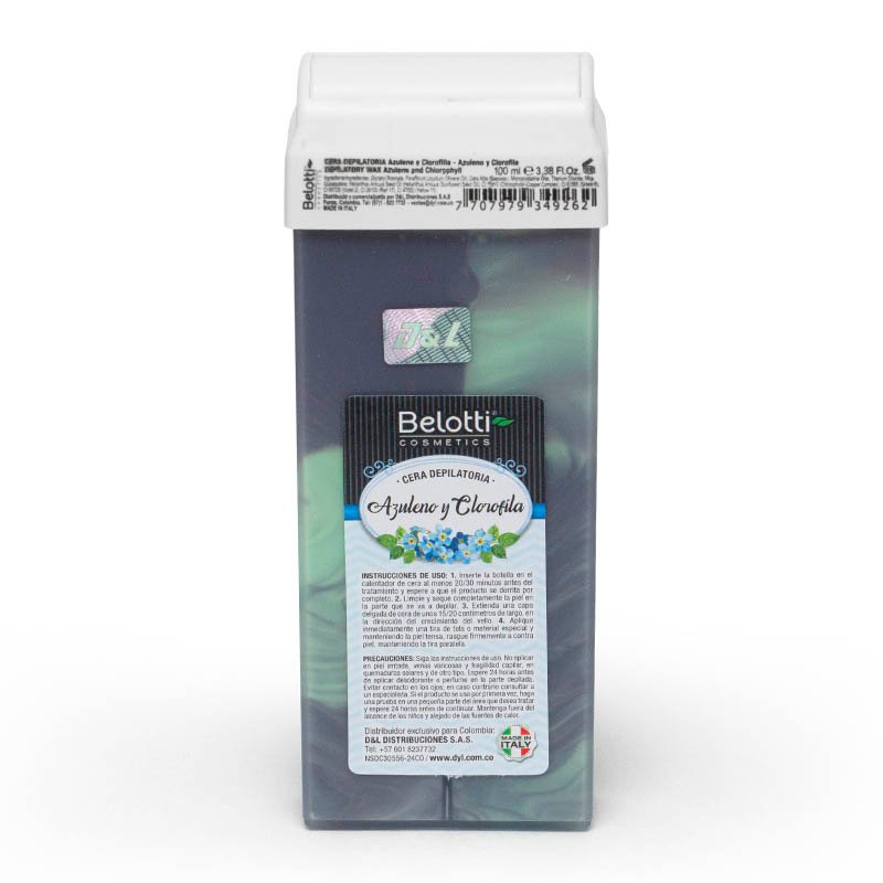 Cera Depilatoria Liposoluble Roll On / Azuleno y Clorofila Belotti