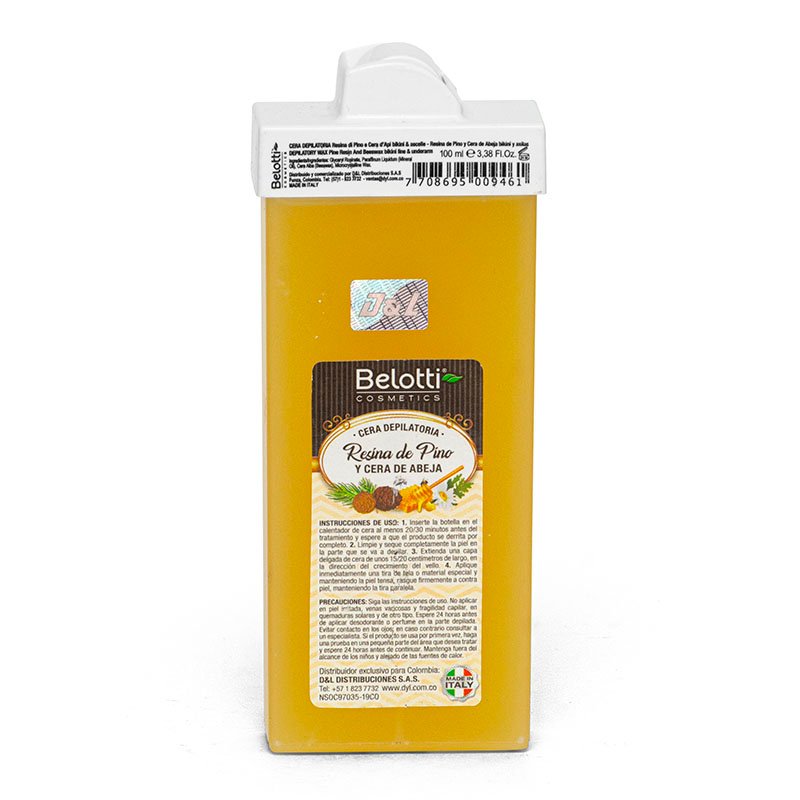 Cera Depilatoria Roll On Para Bikini - Resina de Pino - Belotti