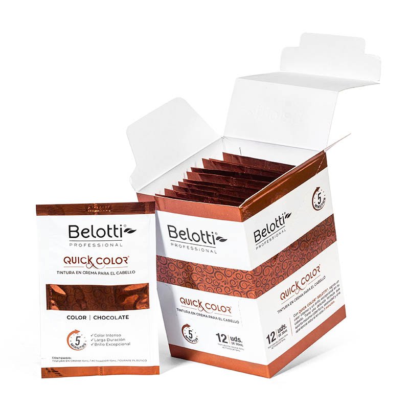 Belotti Quick Color Tintura En Crema - Caja de 12 Unidades – Chocolate