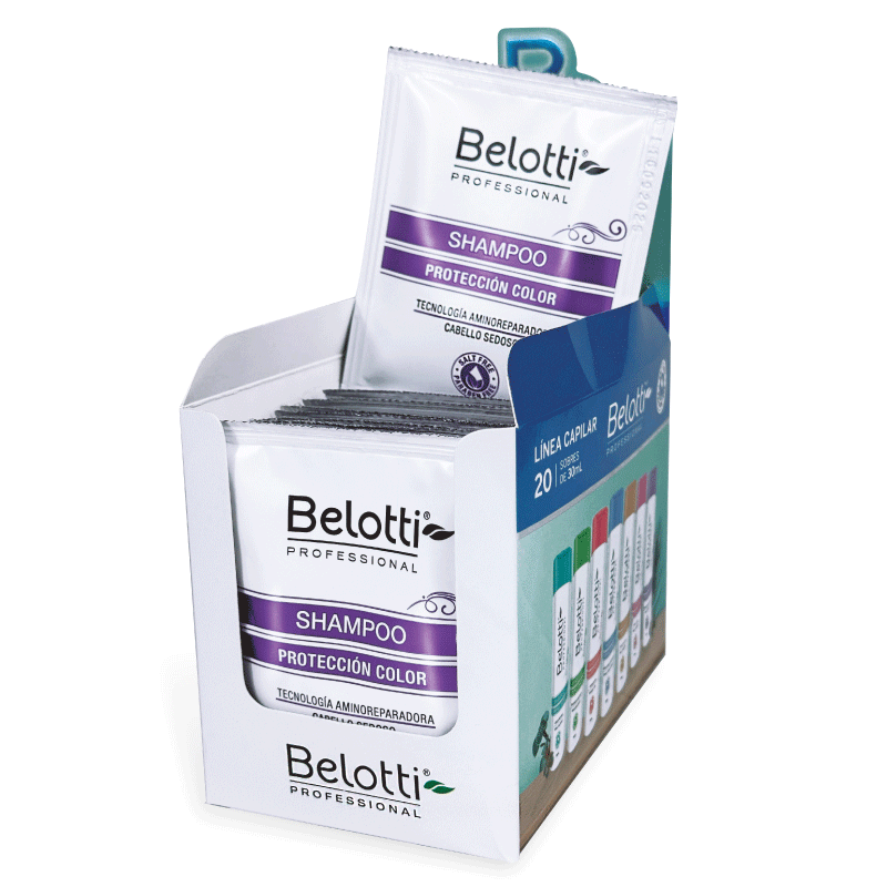Shampoo Belotti de Protección Color – Caja de 20 Sachets de 30ml